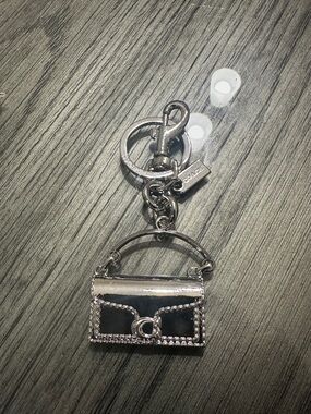 Coach Silver Mini Purse Keychain Charm